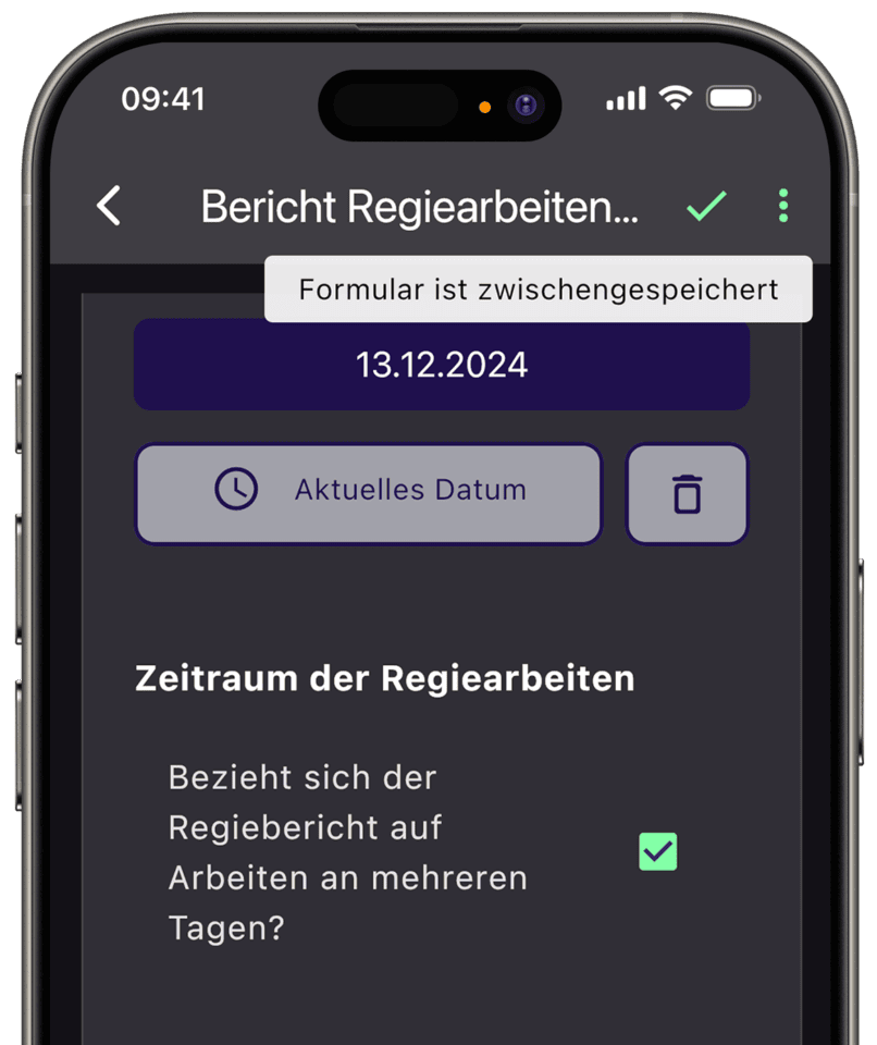 Offpaper Formular App - die Funktionen im Überblick